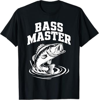 Bass Master, Bass Fish Bass Fishing Fisherman T-Shirt