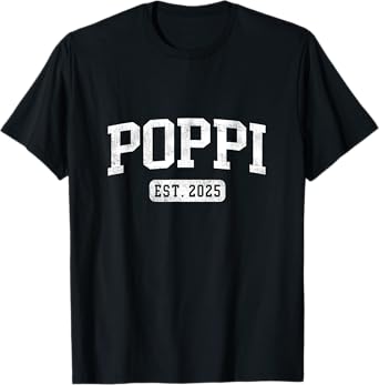 First Time Poppi 2025 Pregnancy Reveal Black Unisex-Adults Modern T-Shirt
