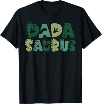 Dada Saurus Matching Family Birthday Dinosaur Three Rex T-Shirt