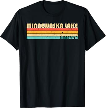 MINNEWASKA LAKE MINNESOTA Funny Fishing Camping Summer T-Shirt for Men Women Kids