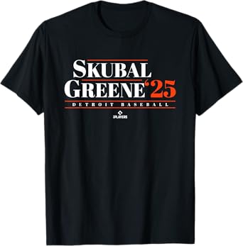 Tarik Skubal Riley Greene 2025 Detroit Baseball MLBPA T-Shirt