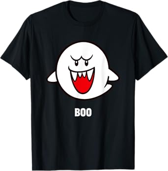 Super Mario Bros Boo Spooky Ghost Center Icon T-Shirt