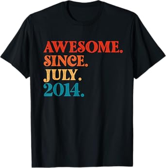 Awesome Since July 2014 11 Year Old BDay 11yr 11th Birthday T-Shirt