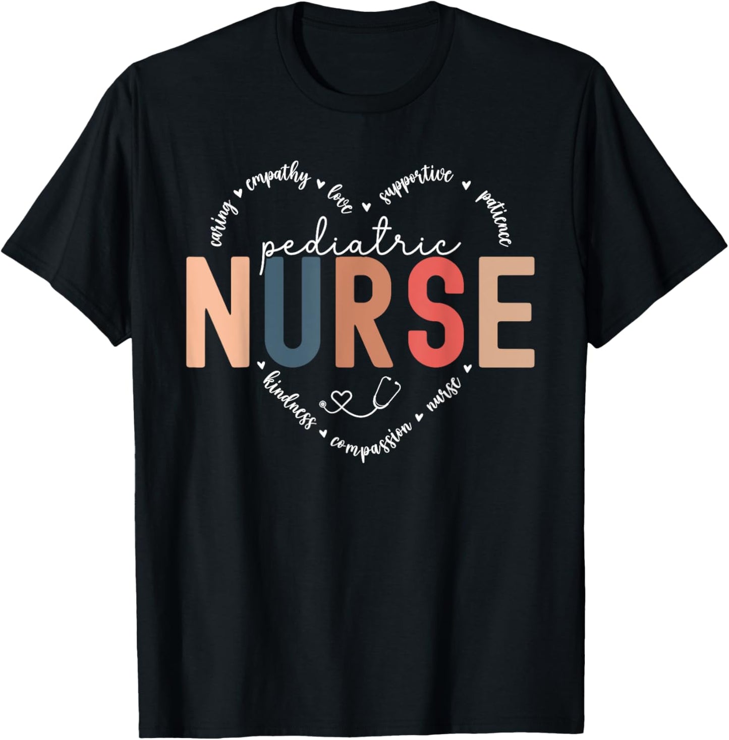 Pediatric Nurse PICU Nurse Heart PEDS Nurse Nursing Women T-Shirt