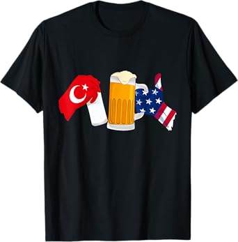 Friendship of Turkish Raki and American Beer T-Shirt