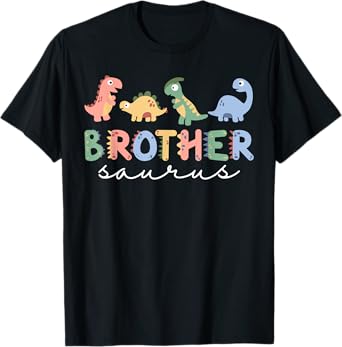 Funny Brother Saurus T Rex Dinosaur Brother Saurus Family T-Shirt