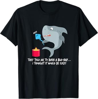 Funny shark and Blu-ray T-Shirt