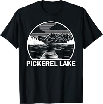 PICKEREL LAKE WISCONSIN Funny Fishing Camping Summer Gift Men Women Kids T-Shirt