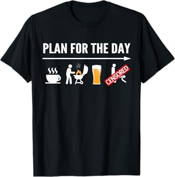 Funny BBQ Shirts For Men Coffee, Grilling, Beer Adult Humor T-Shirt