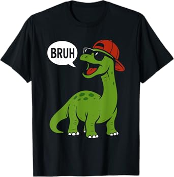 Brontosaurus Bruh Dinosaur Men Women Kids Teens Dinosaur T-Shirt