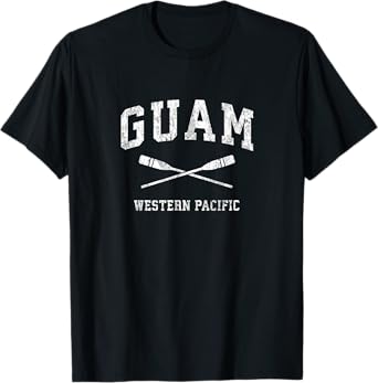 Guam Vintage Nautical Paddles Sports Oars T-Shirt