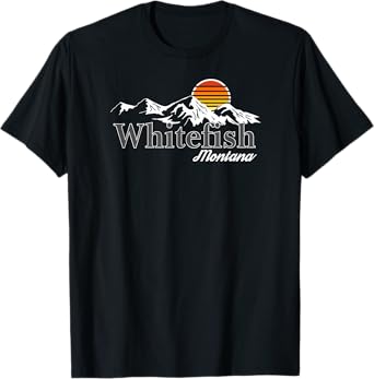 Skiing Whitefish Montana Mountain Lover T-shirt T-Shirt