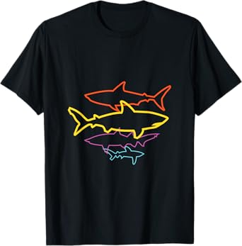 Vintage Sharks Retro Shark Graphic Men Women Graphic T-Shirt