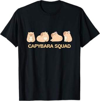 Capybara Squad Birthday Party Men Boys Kids Youth Women T-Shirt