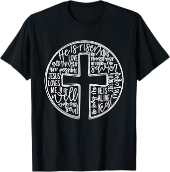 He Is Risen Easter Jesus Christian Cross Jesus Christian T-Shirt