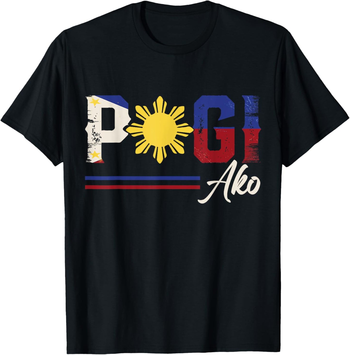 Pogi Filipino Slang with Filipino Flag T-Shirt