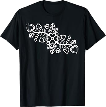 Anishinaabe Ojibwe Floral Native American Outline T-Shirt