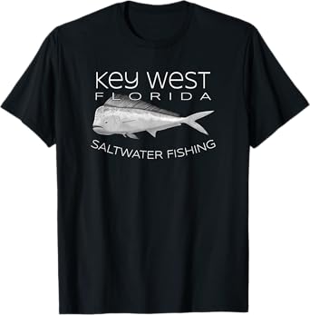 Saltwater Deep Sea Fishing Key West Florida Mahi Mahi T-Shirt