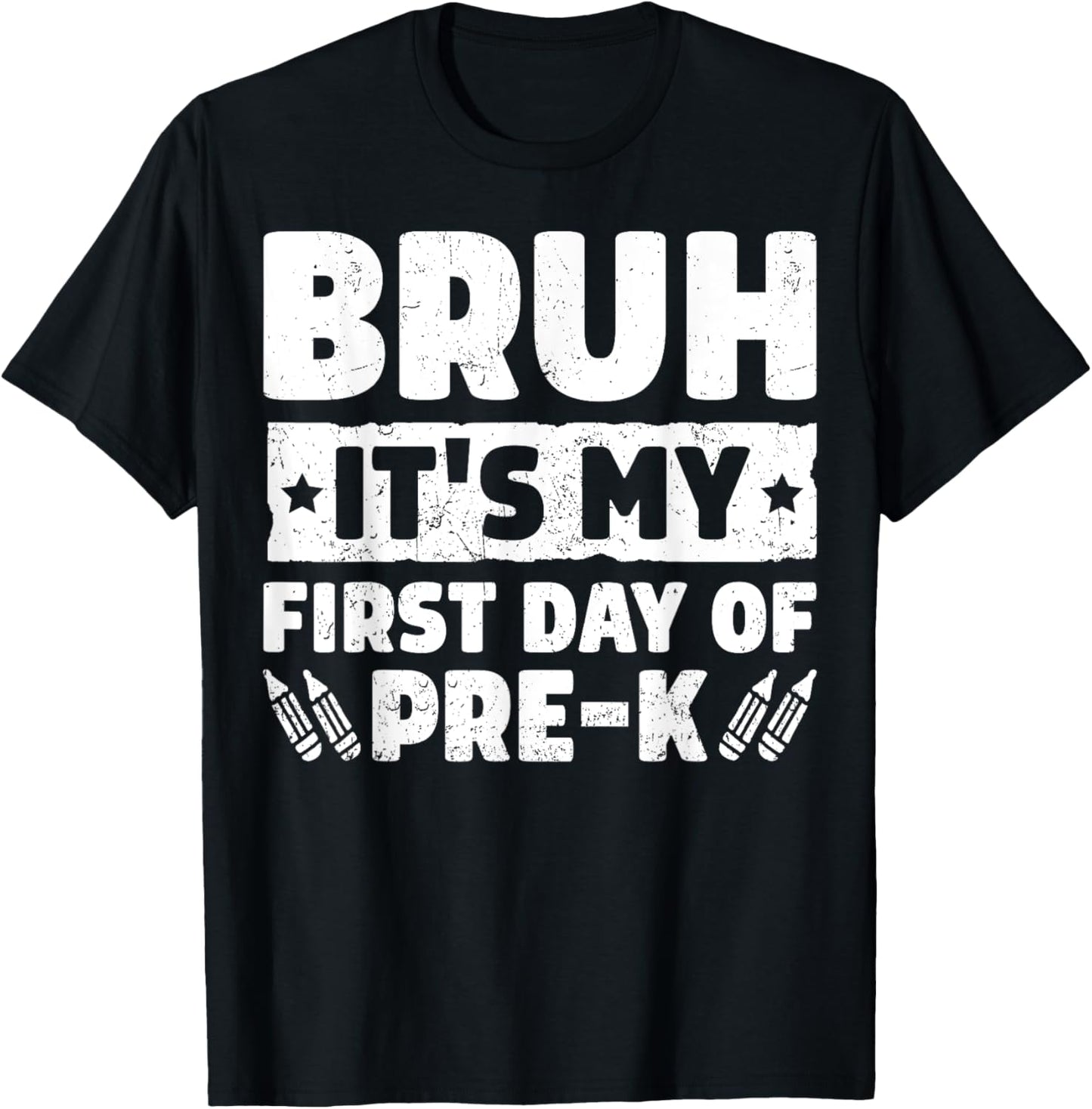 Bruh It's My First Day Of Pre K Prek Back To School Boys T-shirt by TeeBrew