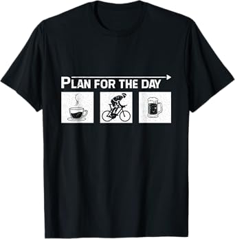 Funny Bicycle Cyclist, coffee cycling beer T-Shirt