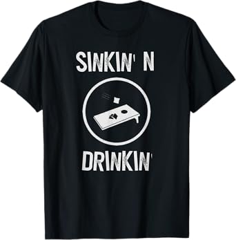 Funny Cornhole Shirts For Men Team Beer Drinking Gift T-Shirt