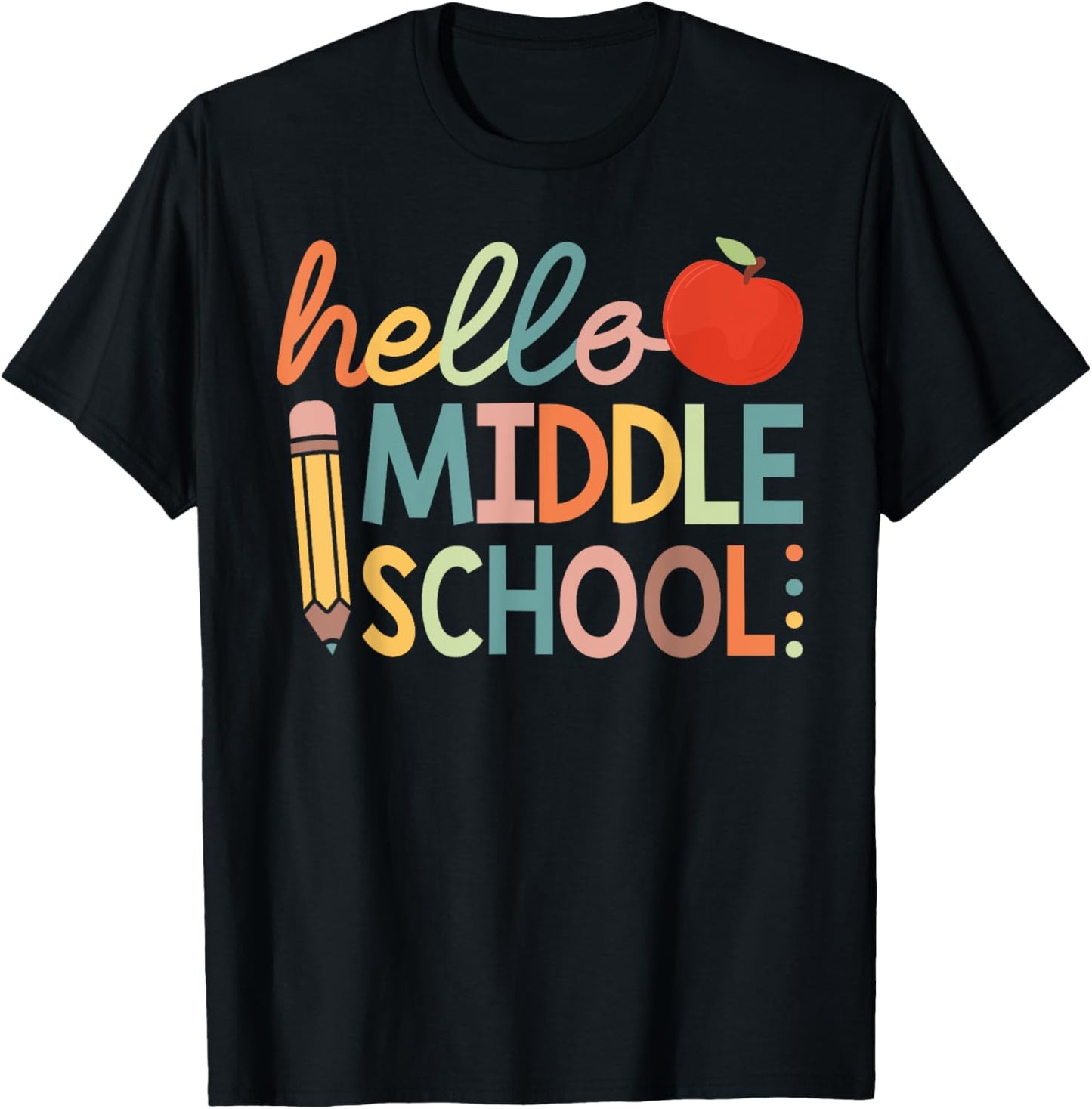 Hello Middle School Teacher Back to School Tee by TeeBrew