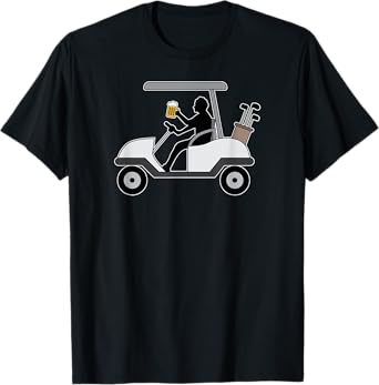Golf Buggy Ale Mug Hilarious Player Fun Drinkers Club Design T-Shirt