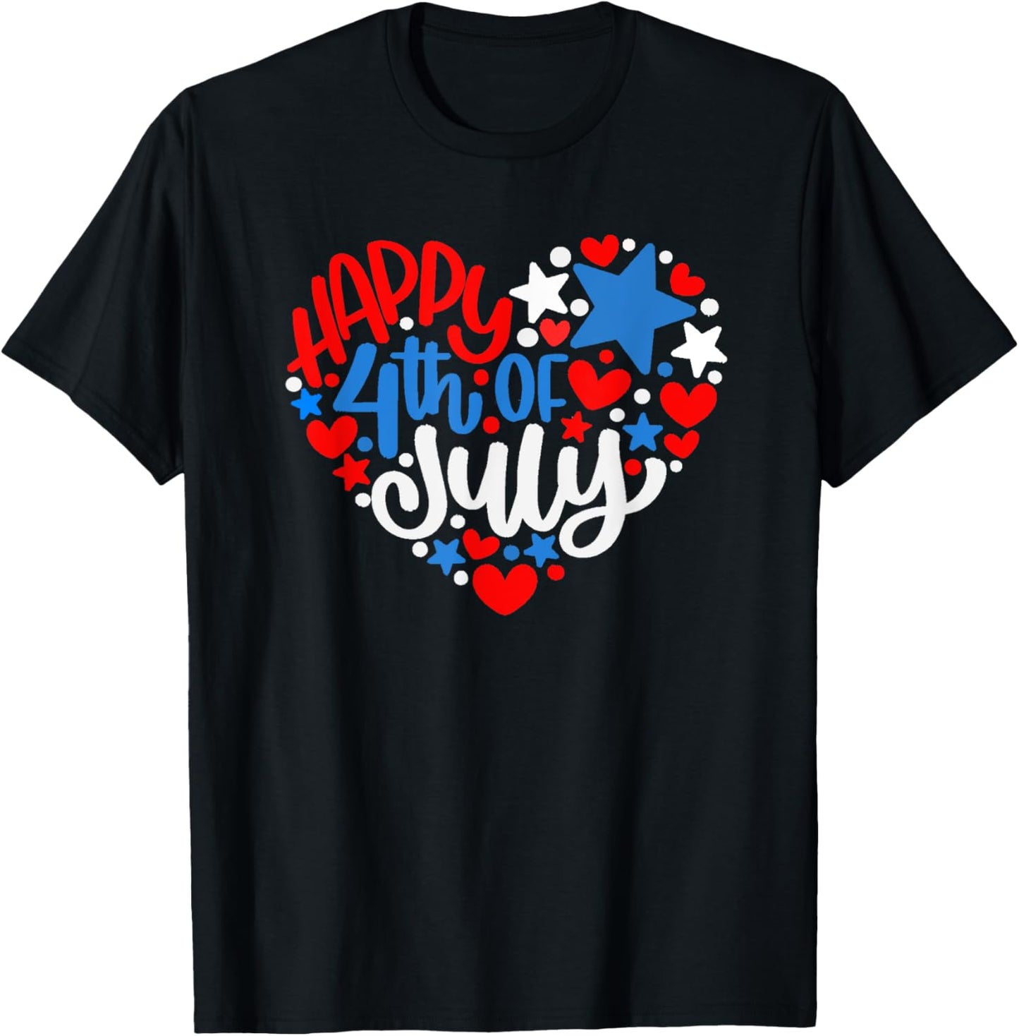Happy 4th Of July Patriotic American Flag Usa Men Women Kids T-shirt