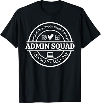 Admin Squad School Office Staff Back To School First Day T-Shirt
