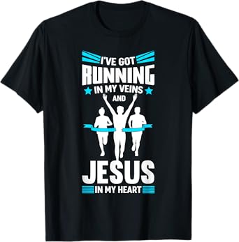 Marathon Runner Costume Running Jesus Quotes Marathoner T-Shirt