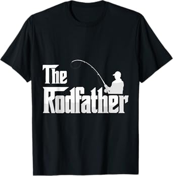 The Rodfather Funny Fishing Dad Humor T-Shirt