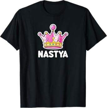 Funny Cute Nastya Tiara Princess Fun Girls T-Shirt