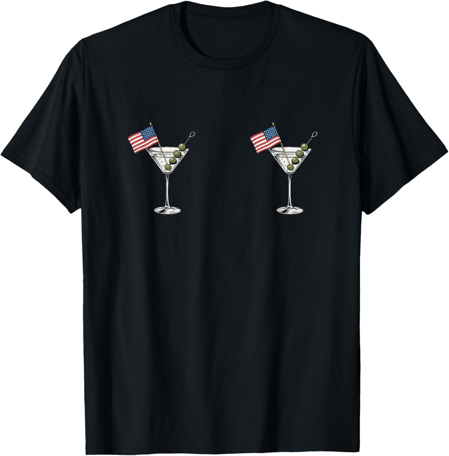 Funny Cooktail Extra Dirty Martini Drinking 4th Of July T-shirt