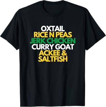 Jamaica Food Pride Jamaican Flag Funny Caribbean DNA T-Shirt