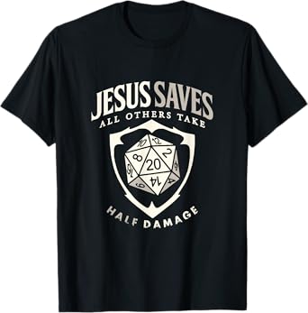 Tabletop RPG Christian Jesus Saves All Others board game T-Shirt