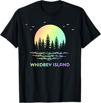 Whidbey Island Washington Sunset Design Nature T-Shirt