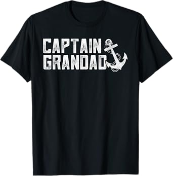 Fathers Day Lake Life Apparel, Pontoon Boat Captain Grandad T-Shirt