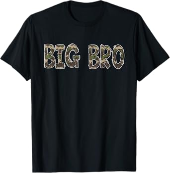 Camouflage Hunter Brother Big Bro Hunting T-Shirt