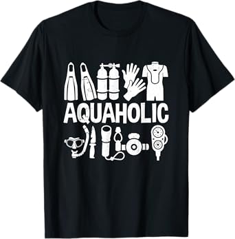 Cool Scuba Diving Dive Aquaholic T-Shirt
