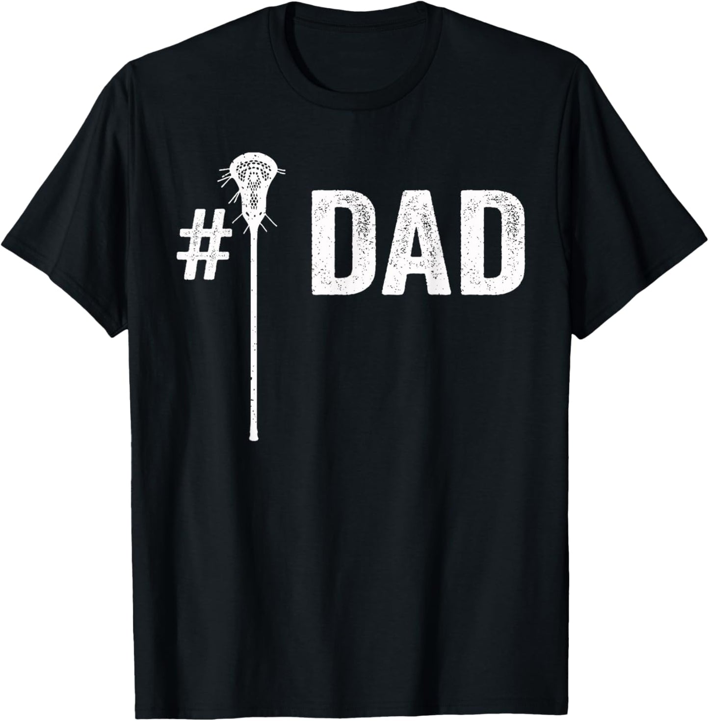 Mens Number One Lacrosse Dad, Lax Dad #1 Daddy Fathers Day T-Shirt
