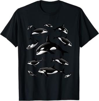 Cool Orca Art For Men Women Kids Killer Whale Orca Lover T-Shirt