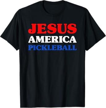 Pickleball Player I Love Pickleball Jesus and Pickleball T-Shirt