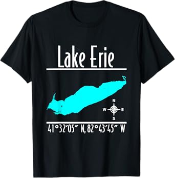 Modern Lake Erie - Great Lakes T-Shirt