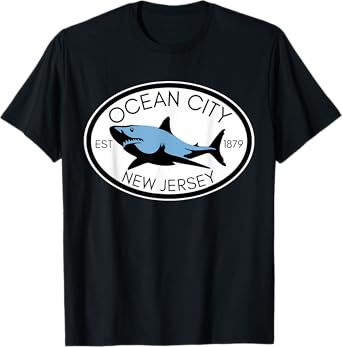 Ocean City New Jersey Fishing Shark Fish Beach Boating NJ Men Women Girls Kids T-Shirt