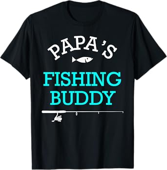 Papas Fishing Buddy Cute Kids Gift T-Shirt