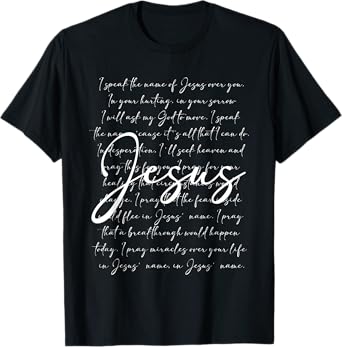 I Speak The Name Of Jesus Religious Christian Faith Women T-Shirt
