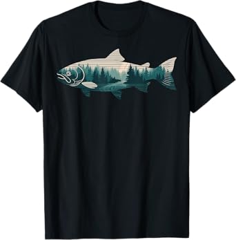 Fish Nature Forest Fishing Camping T-Shirt