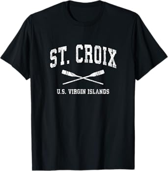 St. Croix USVI Vintage Nautical Paddles Sports Oars T-Shirt