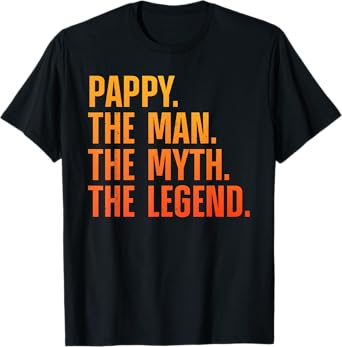 Pappy Design For Grandpa Grandfather From Grandkids Pappy T-Shirt