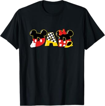 Disney Mickey Mouse & Minnie Mouse Dad Father’s Day Birthday T-Shirt